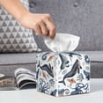 thumbnail image 6 of KLL Underwater Animals 1 Print Tissue Box Cover,Leather Tissue Holder Square Facial Tissue Case Facial Paper Organizer Dispenser for Bathroom, Vanity Countertop, 6 of 7