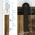 thumbnail image 5 of CCJH 4FT Sliding Barn Door Kit - Smooth & Quiet I Shape Roller, Black Carbon Steel Hanger Flat Track for Closet Kitchen 1 Door 24" Wide, 5 of 9