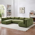 thumbnail image 3 of Glenmont Mid Century Modern Modular Olive Green Velvet Comfy Sectional Couch, 3 of 7