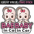 thumbnail image 2 of Paquete de 2 pegatinas para bebé en el coche para niñas, pegatina para coche de bebé, tablón de anuncios extraíble, bonita pegatina para ventana de bebé, pegatinas a bordo (estilo niña)., 2 of 5