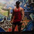 thumbnail image 4 of 5% Nutrition Rich Piana Men's Y-Back Tank Top, One Day You May Red Sleeveless Bodybuilding Gym Shirt, 4 of 4