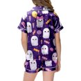 thumbnail image 4 of NIEWTR Kids Halloween Pajamas Cotton Pumpkin Ghost Print Sleepwear Toddler Girls Boys Skull Halloween Pjs Sets, 4 of 5