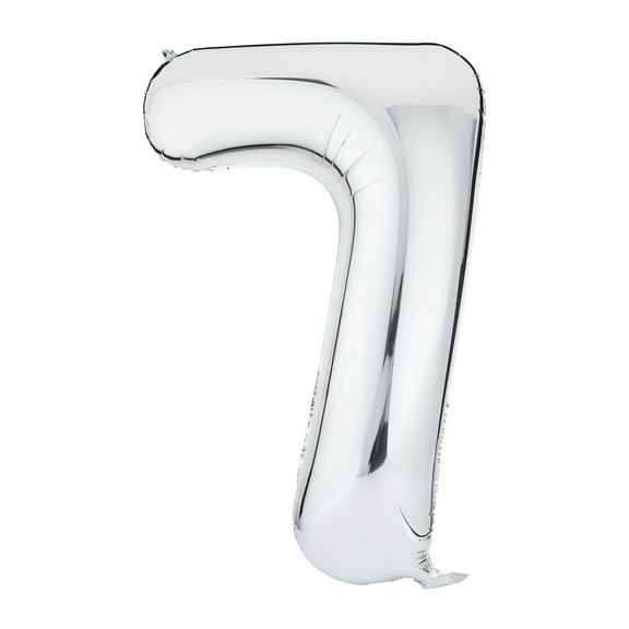 35" Silver Number 7 Foil Balloon, by Way To Celebrate