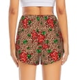 thumbnail image 3 of Picia Rose Mix Leopard 1 Pattern Women's 2 in 1 Athletic Running Shorts High Waisted Workout Casual Gym Sweat Shorts with Comfy Liner Zipper Pockets-Medium, 3 of 9