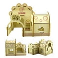 thumbnail image 6 of Hamster Hideout Pet Mouse Rat Gerbil Double Layer Villa Small Rat Activities House Wooden Hut Climbing Ladder, 6 of 21