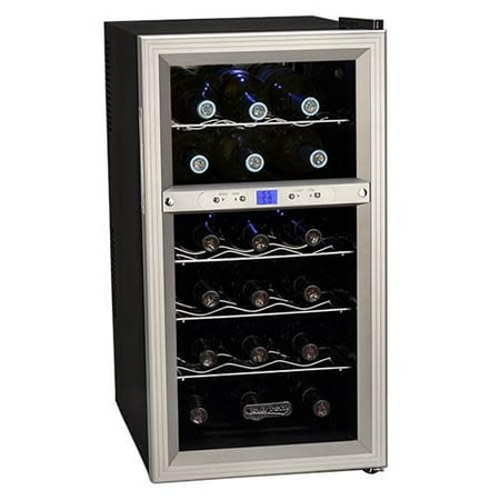 Large Wine Cooler - Koldfront TWR181E 14 Inch Wide 18 Bottle Wine Cooler with Dual Thermoelectric Cooling Zones
