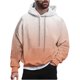 thumbnail image 2 of Sudadera con capucha para hombre, estilo casual, con cuello redondo, estampado, manga larga, blusa de poliéster, 2 of 6