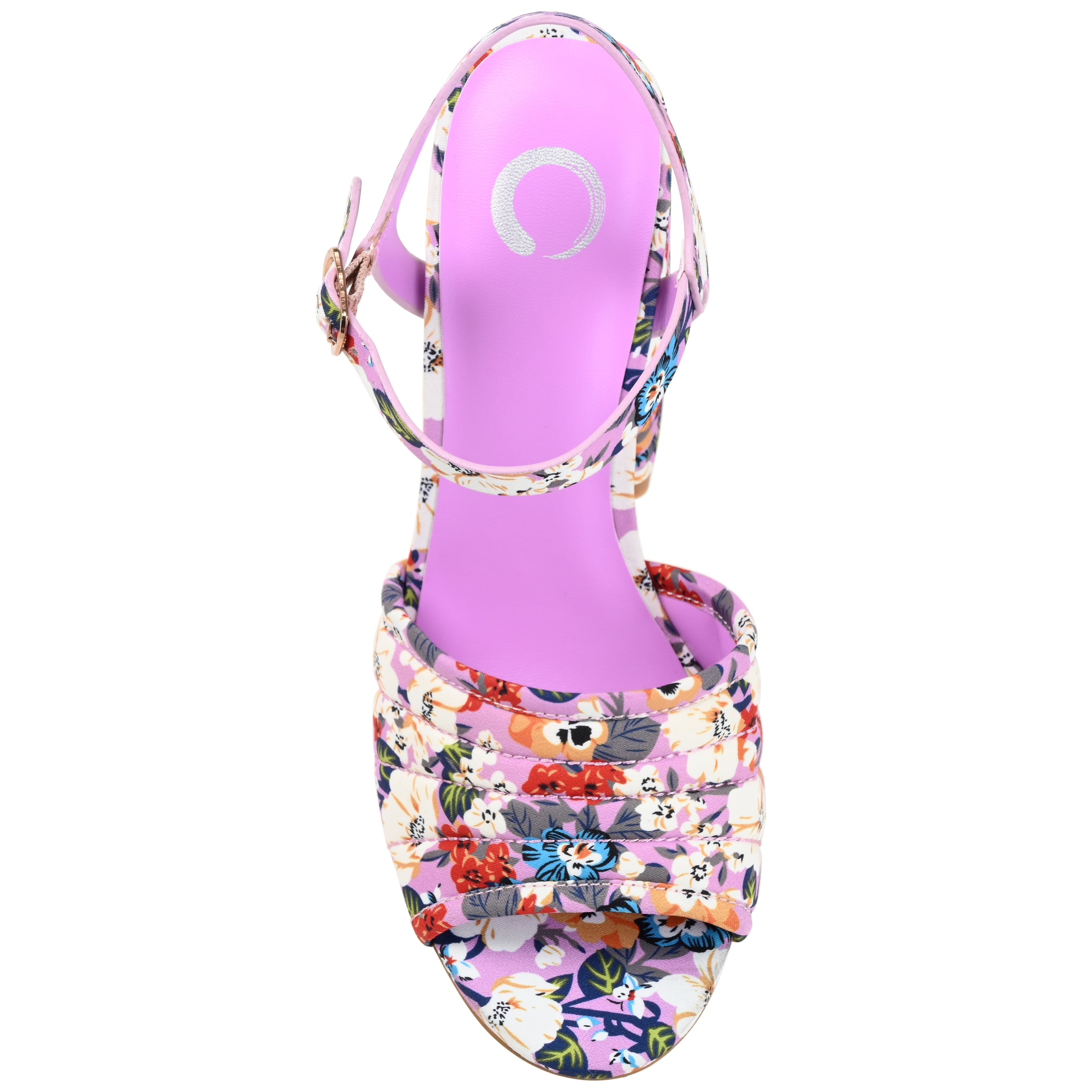 Journee Womens Charmaine Layered Block Heel Sandals
