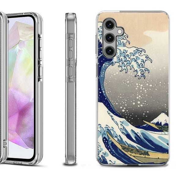 OneToughShield ® Shockproof Phone Case Compatible with Samsung Galaxy A35 5G - Great Wave