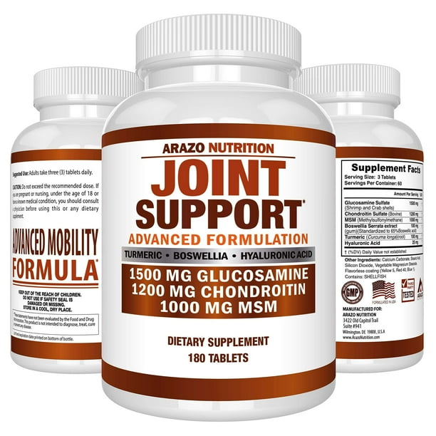 Glucosamine Chondroitin Turmeric Msm Boswellia Joint Support Supplement For Relief 180 Tablets Arazo Nutrition Walmart Com Glucosamine Chondroitin Turmeric Msm Boswellia Joint Support Supplement For Relief 180 Tablets Arazo Nutrition Walmart Com