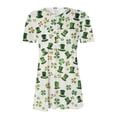 thumbnail image 4 of ShiShine St Patricks Day Shirt Women Short Sleeve Tops Casual Button V Neck Cute Printed Tunic Blouses Outfits, 4 of 5