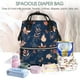 thumbnail image 5 of Disketp Autumn Leaves With Blue Mochila de Pañales de Gran Capacidad con Múltiples Bolsillos, Mochila de Viaje Multifuncional para Bebé, Unisex, Moderna y Resistente, 5 of 6