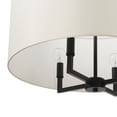 thumbnail image 2 of Globe Electric 4-Light Matte Black Chandelier, Beige Fabric Shade, Modern Farmhouse Style, 91004458, 2 of 7