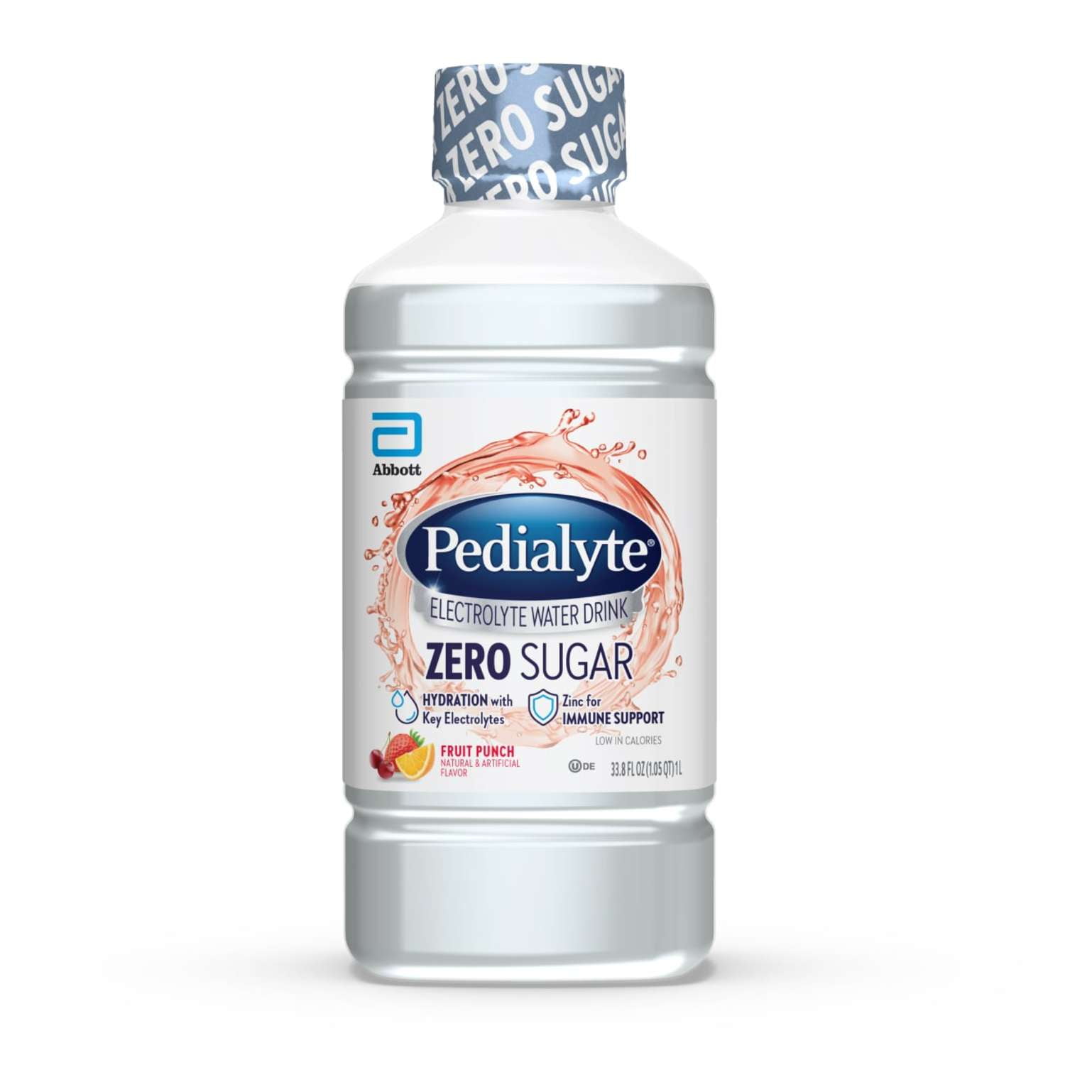 Pedialyte Electrolyte Water With Zero Sugar, Fruit Punch, 1 Liter