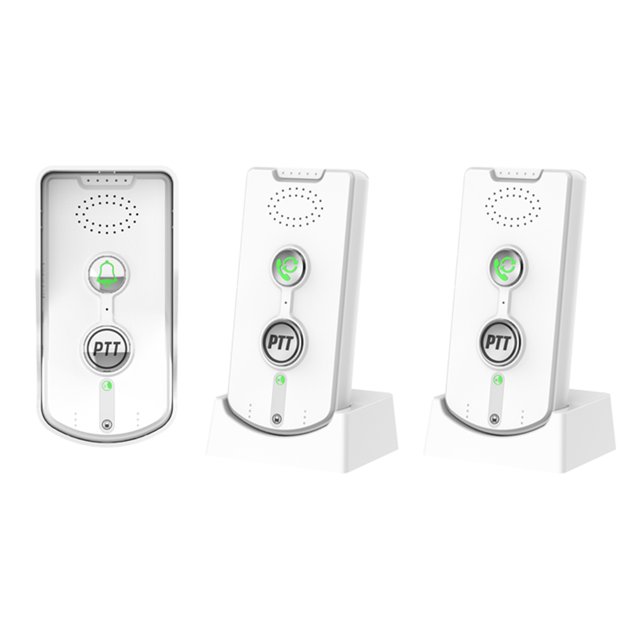 yeacher Sonnette d'Intercom Sans Fil Améliorée avec Portée de 1000 m, 38 Mélodies, Batterie Rechargeable, Modèle H8S Blanc, 1 Unité Extérieure + 2 Unités Intérieures