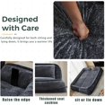 thumbnail image 5 of 71'' Human Dog Bed, Upholstered Lounge Loveseat Chair, Floor Chair with Back Support, 5 Adjustable Position Folding Chair for Adults & Pets, Lazy Sofa Bed for Living Room Game Room, Dark Gray, 5 of 10