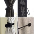 thumbnail image 2 of Clip de correa de cortina negra Clip de correa de cortina decorativa tejido Estilo europeo 1 par, 2 of 5