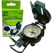 ADROIT Military Style Lensatic Sighting Compass | 2" (5.1 cm) Compact Design | All-Weather | Fluorescent | Ideal for Campers, Boy Scouts