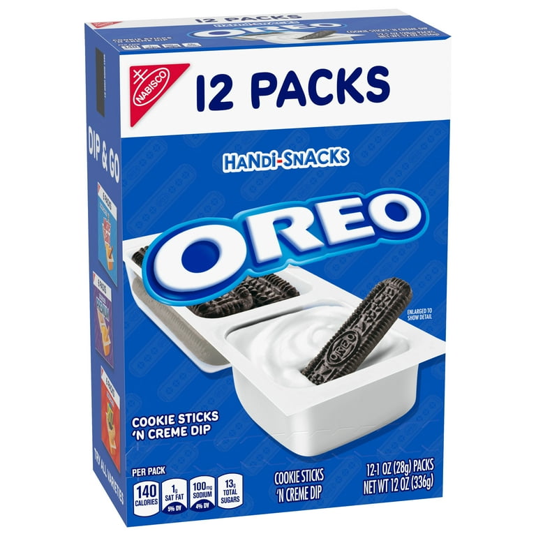 Handi-Snacks OREO Cookie Sticks 'N Creme Dip, Kids Lunch Snack