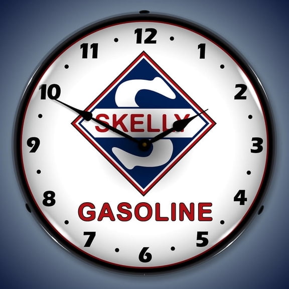 Skelly Gas Wall Clock, Lighted: Gas / Oil Theme