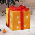 thumbnail image 5 of Slhenay Christmas Gift Boxes Decorations, Presents Boxes with Ribbon Bows Decor for Xmas Tree, Yard, Home, Indoor Outdoor Holiday Party Decor 25cm (Yellow), 5 of 6