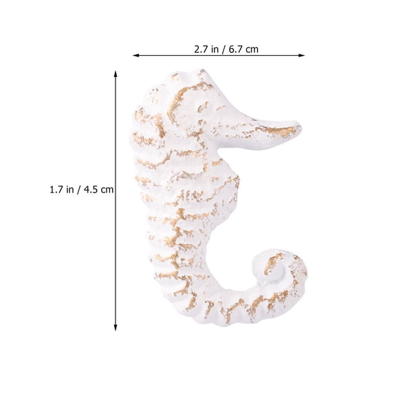 NICEXMAS 1Pc Ocean Theme Sea Horse Drawer Knob White Iron Decorative Pull