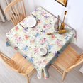 thumbnail image 2 of Pioneer Flower Floral Print Pattern Square Tablecloth,Waterproof Square Table Cover,Wipeable Spillproof Washable Table Cover for Home Kitchen Party Decor 42"X42"(107x107cm), 2 of 6