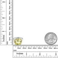 thumbnail image 6 of Gem Stone King 925 Silver and 10K Yellow Gold Yellow Lemon Quartz Solitaire Engagement Ring for Women | 6.70 Cttw | Cushion Checkerboard 12MM | Gemstone Birthstone | Size 8, 6 of 6