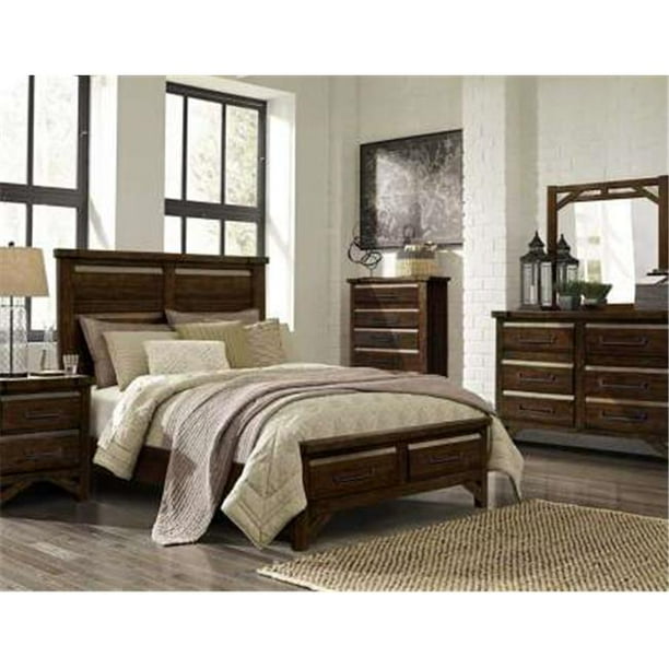 Steve Silver RE367141B Timber Side Rails for Queen or King Bed