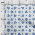 thumbnail image 2 of oneOone Georgette Viscose Medium Blue Fabric Floral Craft Projects Decor Fabric Printed By The Yard 42 Inch Wide, 2 of 4