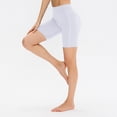 thumbnail image 5 of Women Biker Shorts High Waisted Buttery Soft Tummy Control Shorts Workout Yoga Shorts Buttery Soft Solid Stretch Cheerleader Running Dance Volleyball Short Pants for Running Cycling,S-2XL White, 5 of 9