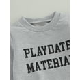 thumbnail image 5 of Bagilaanoe Toddler Baby Girl Boy Casual Sweatshirt Long Sleeve Letter Print Pullover 6M 12M 18M 24M 3T Kids Fall Loose Tee Tops, 5 of 7