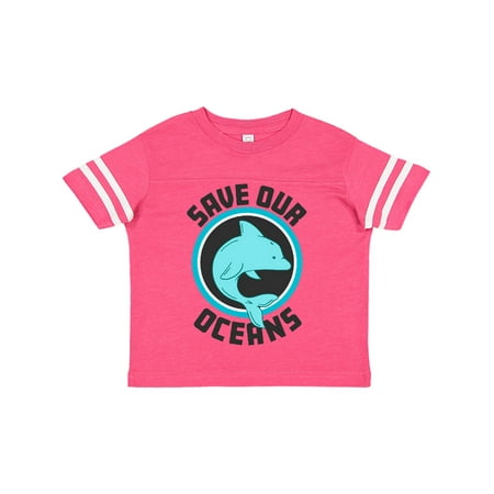 

Inktastic Save our Oceans with Dolphin Gift Toddler Boy or Toddler Girl T-Shirt