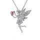 thumbnail image 1 of Girl Fairy Necklace,Girl Birthstone Pendant Gift White Gold Plated Austrian Crystal Jewelry Gift, Rhinestone, Rhinestone, 1 of 1