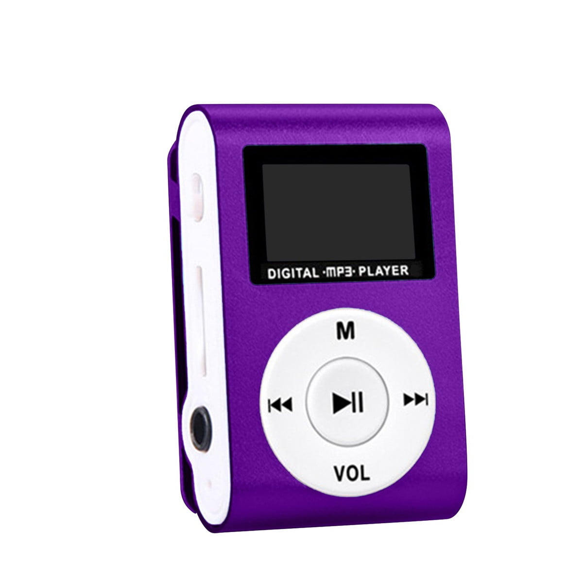 Metall Clip MP3 Stereo Pink Mini Player FM Radio LCD Display Micro SDHC MicroSD 