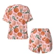 thumbnail image 5 of Lsque Painting Peach Women's Short-Sleeved Pajama Set - 2 Piece Soft and Lightweight Sleepwear Set-Large, 5 of 9