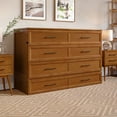 thumbnail image 4 of AFI Tucson Queen Murphy Bed Chest with 6" Mattress, Drawer & Charger, Light Toffee, 4 of 20