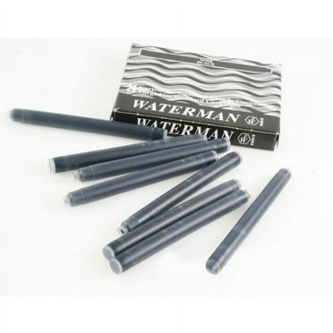 Waterman Fountain Pen Cartridges-Intense Black (8)