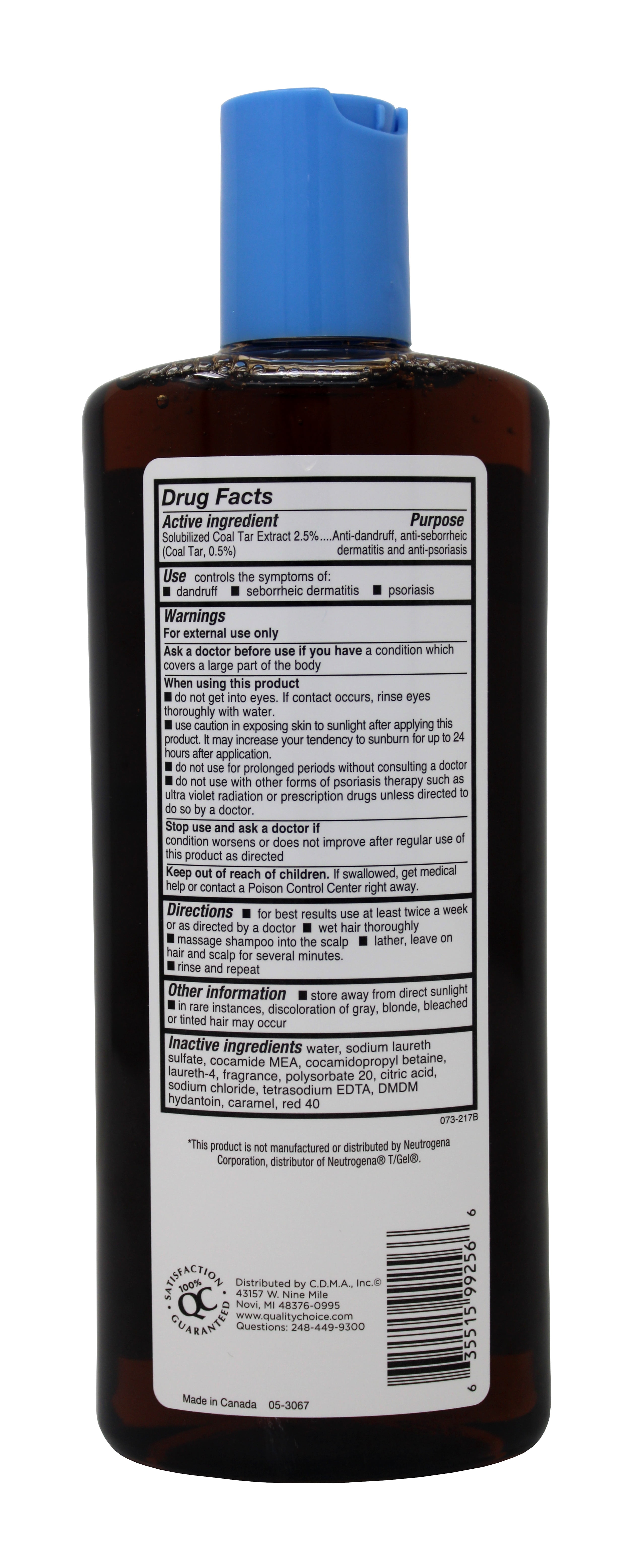 3 Pack Quality Choice Therapeutic Gel Shampoo 16 Oz Each