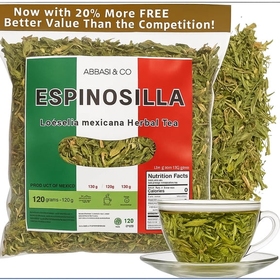 5oz Espinosilla Te Herbal Loeselia Mexicana Leaf Herbal Tea - Premium Hoja de Calidad | 100% All-Natural Loose Leaf| Non-GMO Mexican Herbal Tea Wildcrafted. 141g)