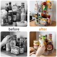 thumbnail image 4 of CPDD 9 Inch Lazy Susan Cabinet Organizer, Plastic Lazy Susan Turntable for Pantry, Countertop, Table, Fridge, Clear Lazy Susan Spice Rack Organizer, 2-Pack, 4 of 7