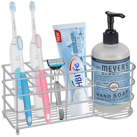 Porta Cepillos de Dientes HBlife Acero Inoxidable 22x7x10 cm Plateado