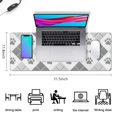 thumbnail image 5 of Long Mouse Pads for Desk,Pawprints Argyle Desk Mats on Top Of Desks, Desk Mouse Pad Extra Large with 3mm Non-Slip Base and Stitched Edge for Gaming,Office,Work,Home 31.5"x11.8", 5 of 6