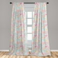 thumbnail image 5 of Ambesonne Valentines Curtains, Flowers and Paisley, Pair of 28"x84", Multicolor, 5 of 5
