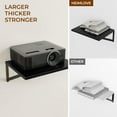thumbnail image 5 of Deep Floating Shelves for Wall, 12 Inch Deep Floating Shelves Set of 3, 16W x 12D Wood Wall Shelves, Wide Wood Shelves with Metal Bracket for Living Room, Kitchen, Office, Bedroom - Black, 5 of 7