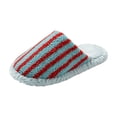 thumbnail image 2 of Stripe Slippers-Fluffy Fur Chic Fashion Casual Clean Y2k Cute Indoor Outdoor Vacation Bathroom Comfortable, 2 of 4