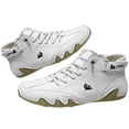 thumbnail image 4 of Zapatillas de deporte de moda para hombre Zapatillas altas de cuero de PU hechas a mano para trabajar y viajar, 4 of 6