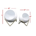 thumbnail image 3 of Admired by Nature ABN5E131-WHT Spherical Planter, Gold, White,   Set of 2 - 8'6" x 13', 3 of 4