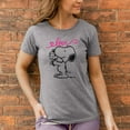 thumbnail image 3 of Peanuts - Valentine's Snoopy Love - Women's Short Sleeve Graphic T-Shirt, 3 of 5
