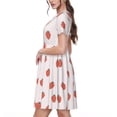 thumbnail image 2 of Daiia Strawberry Print Women's Dresses 2025 Trendy Short sleeve Dresses Casual Baggy Flowy Maxi Sun Dresses, 2 of 6